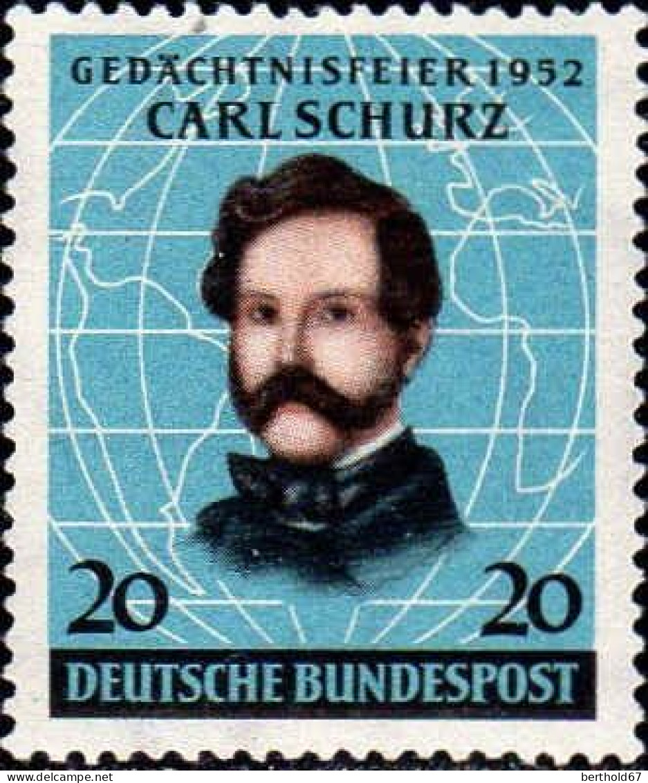RFA Poste N** Yv:  41 Mi:155 Carl Schurz - Unused Stamps