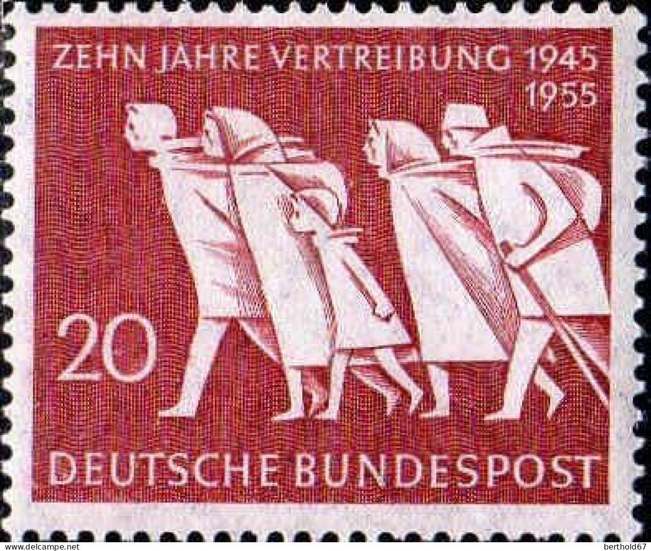 RFA Poste N* Yv:  91 Mi:215 Zehn Jahre Vertreibung (Trace De Charnière) - Unused Stamps