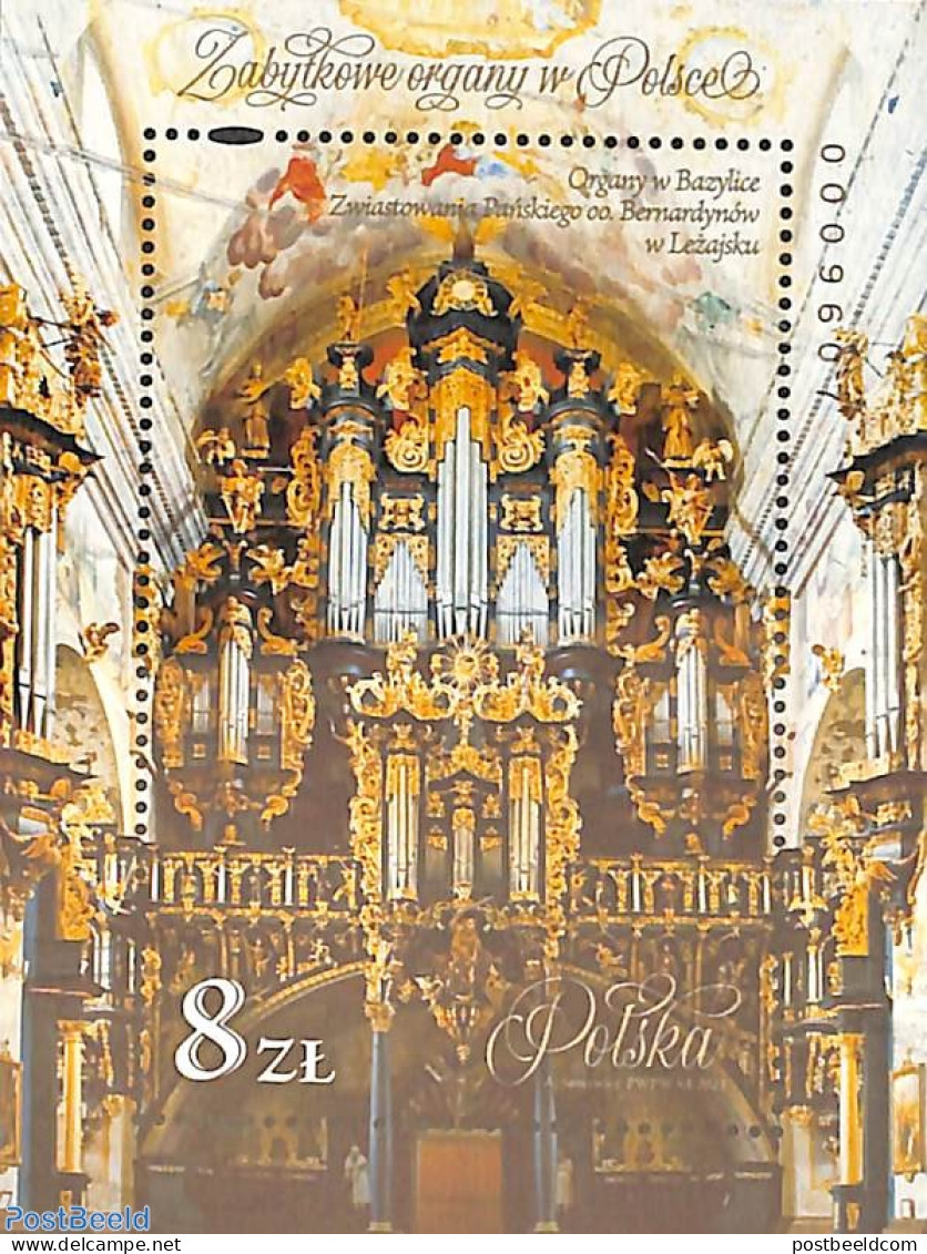 Poland 2023 Organ S/s, Mint NH, Performance Art - Religion - Music - Churches, Temples, Mosques, Synagogues - Neufs