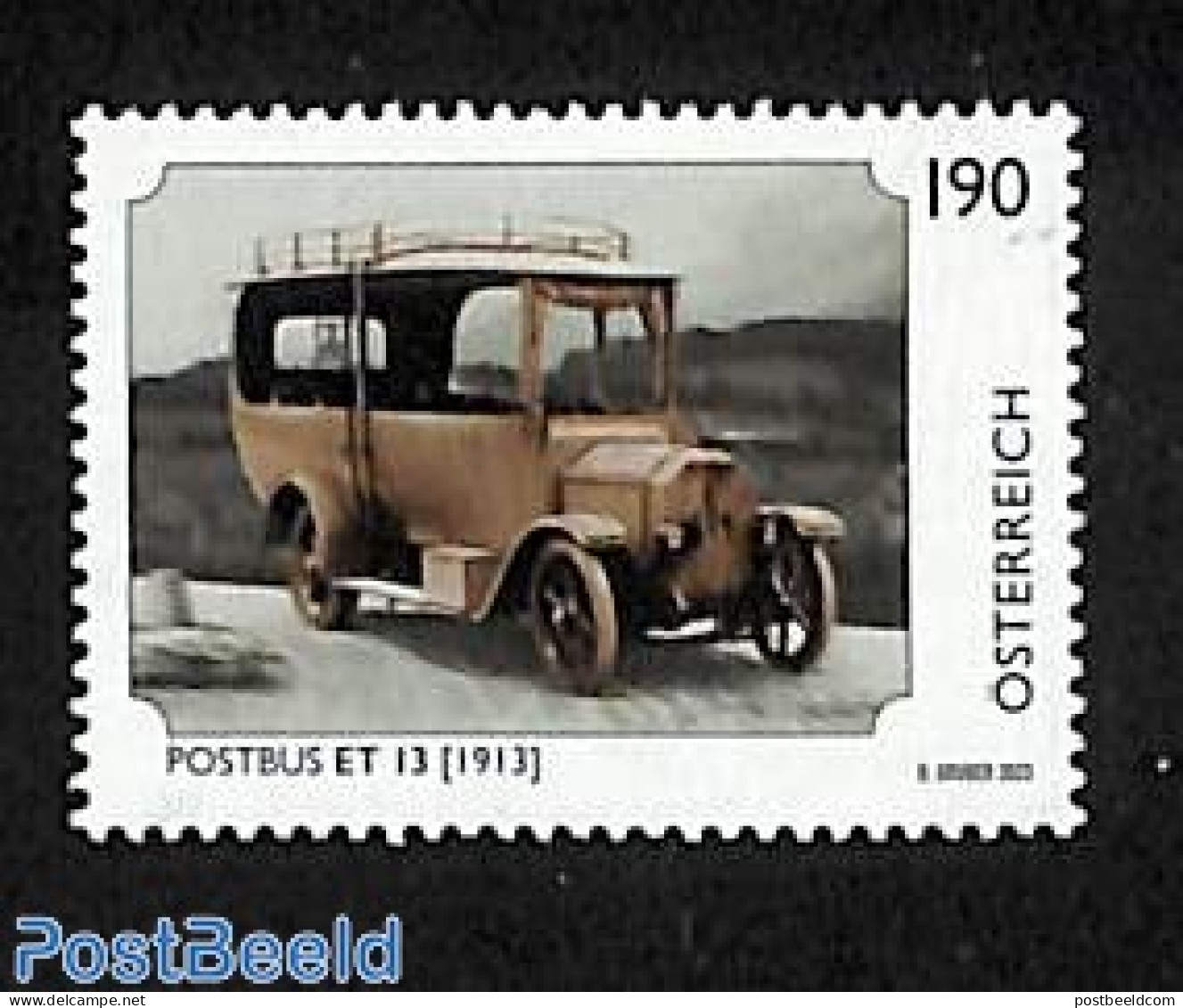 Austria 2023 Postbus ET13 1v, Mint NH, Transport - Post - Automobiles - Unused Stamps