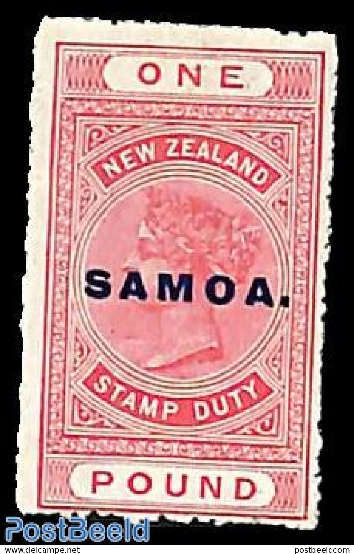 Samoa 1914 1 Pound, Stamp Out Of Set, Unused (hinged) - Samoa