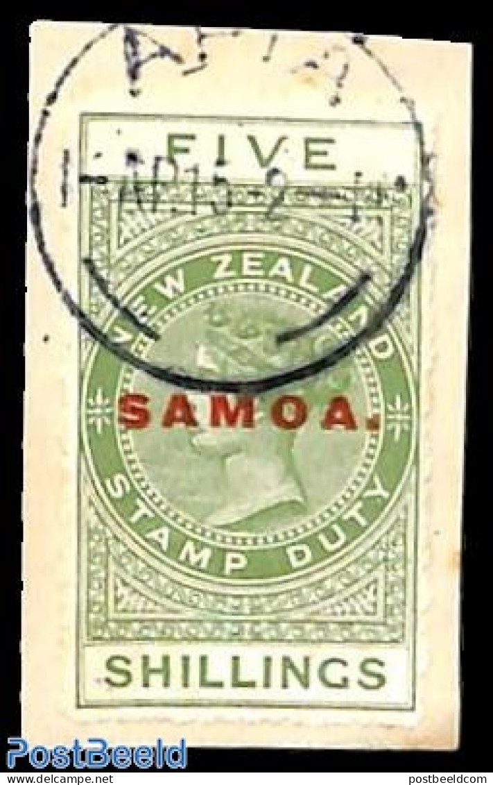 Samoa 1914 5Sh, Stamp Out Of Set, Used Or CTO - Samoa