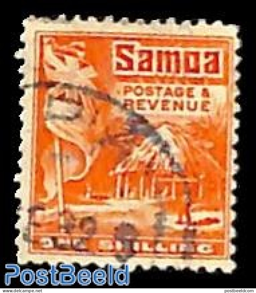 Samoa 1921 1sh, Used, Used Or CTO - Samoa (Staat)