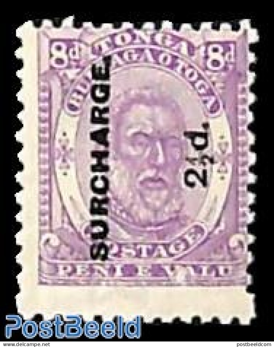 Tonga 1894 2.5d On 8d, Stamp Out Of Set, Unused (hinged) - Autres & Non Classés