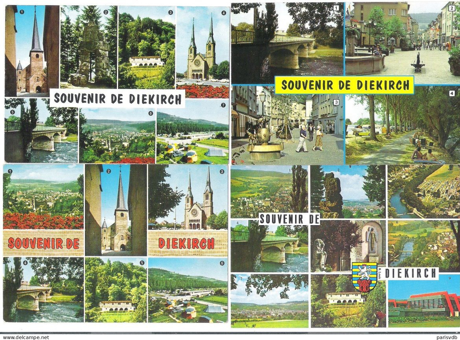 LUXEMBOURG - SOUVENIR DE DIEKIRCH - 4 CPA  (L 063) - Diekirch