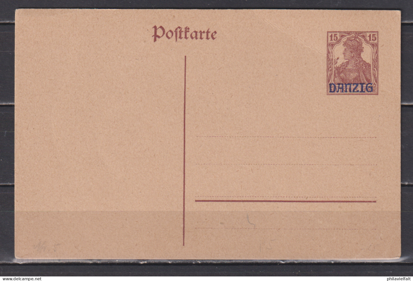 Danzig 1920 Ganzsachen Mit Aufdruck Partie K1,P1,P3,P4,P5 ** - Entiers Postaux