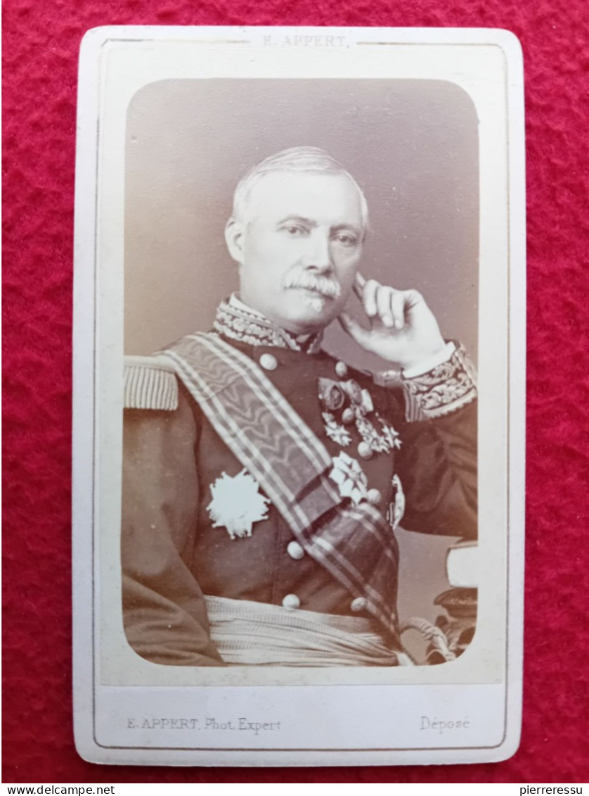 CDV GENERAL POURCET MARQUIS D ARNEGUY PHOTO APPERT A PARIS Affaire Procès BAZAINE - Identified Persons