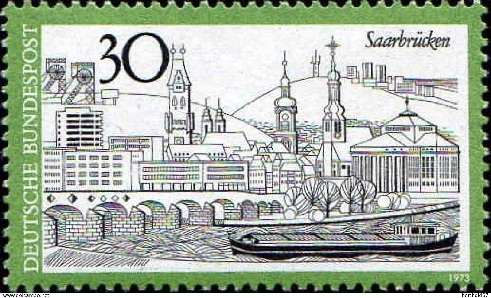 RFA Poste N** Yv: 636 Mi:787 Saarbrücken - Unused Stamps