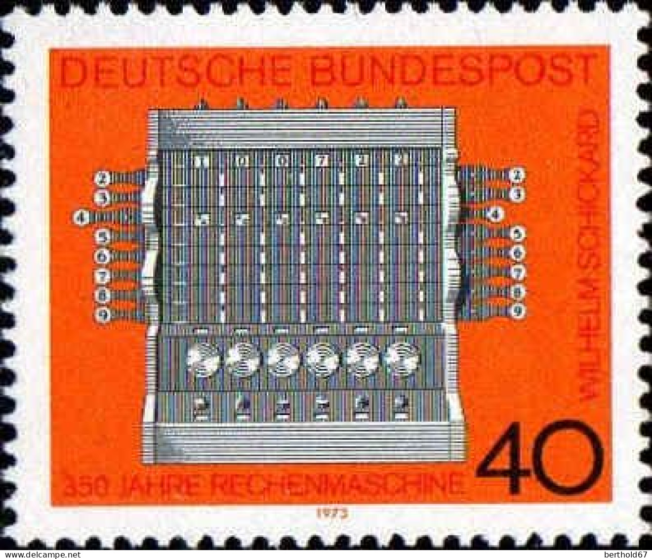 RFA Poste N** Yv: 627 Mi:778 Wilhelm Schickard Rechenmaschine - Unused Stamps