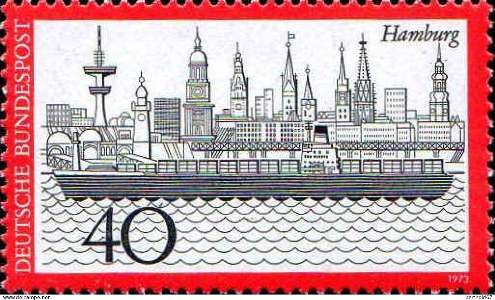 RFA Poste N** Yv: 611 Mi:761 Hamburg - Unused Stamps