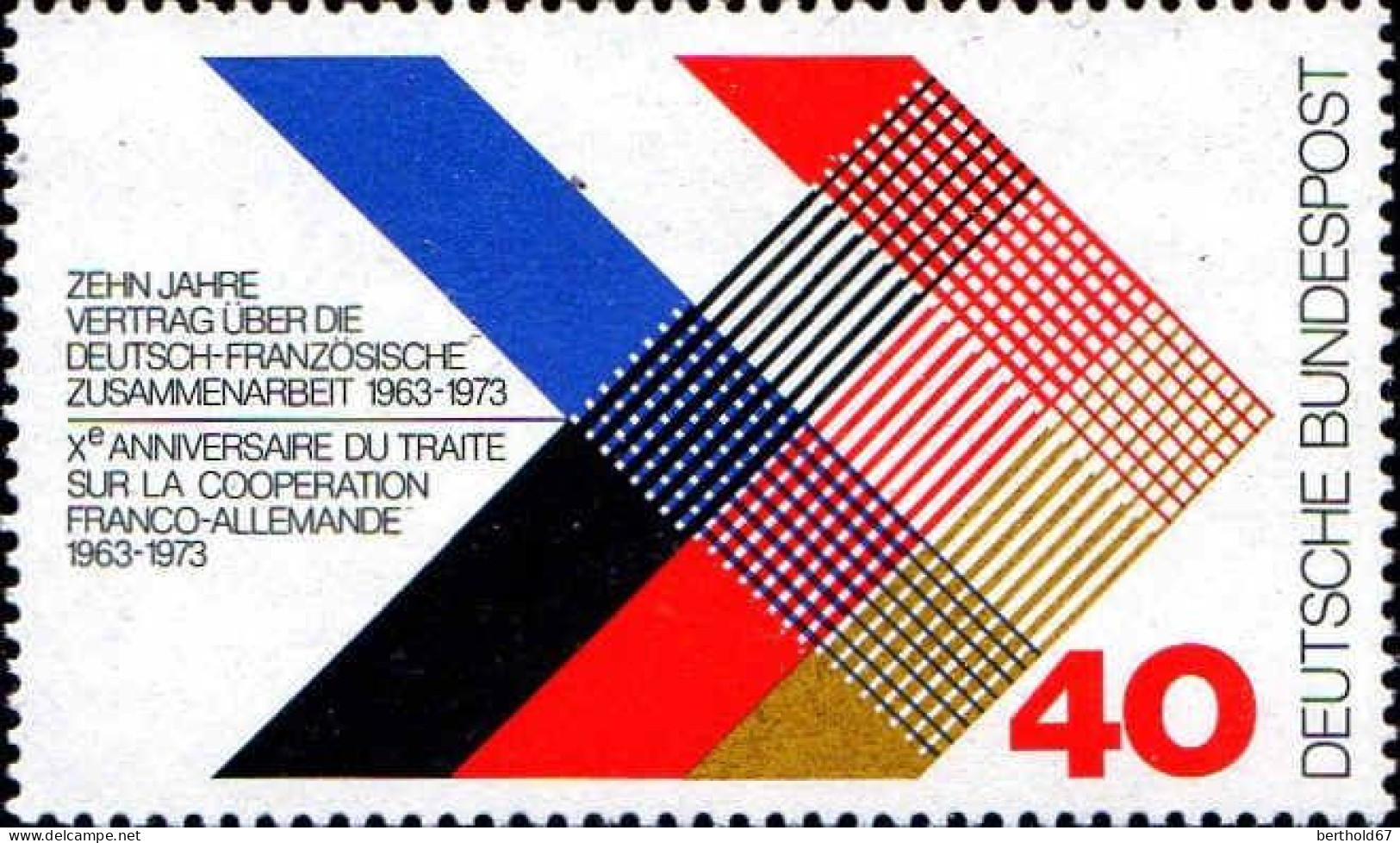 RFA Poste N** Yv: 603 Mi:753 Vertrag über Deutsch-Französische Zusammenarbeit - Unused Stamps