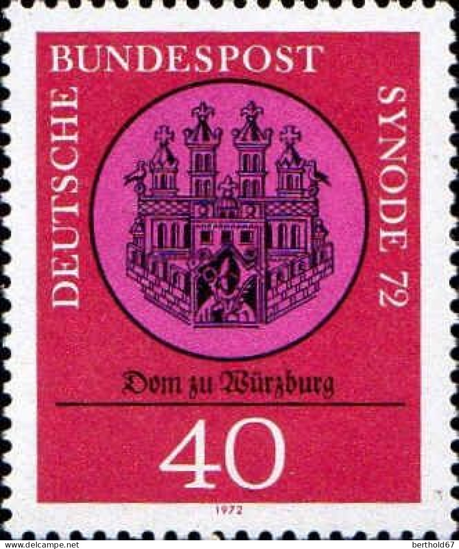 RFA Poste N** Yv: 601 Mi:752 Synode 72 Dom Zu Würzburg - Ungebraucht