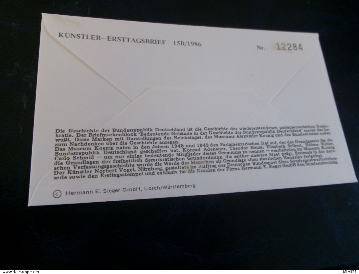 BELLE ENVELOPPE 1ER JOUR FDC "MUSEUM KOENIG IN BONN" ..CACHET BONN 20-6-86 - 1981-1990