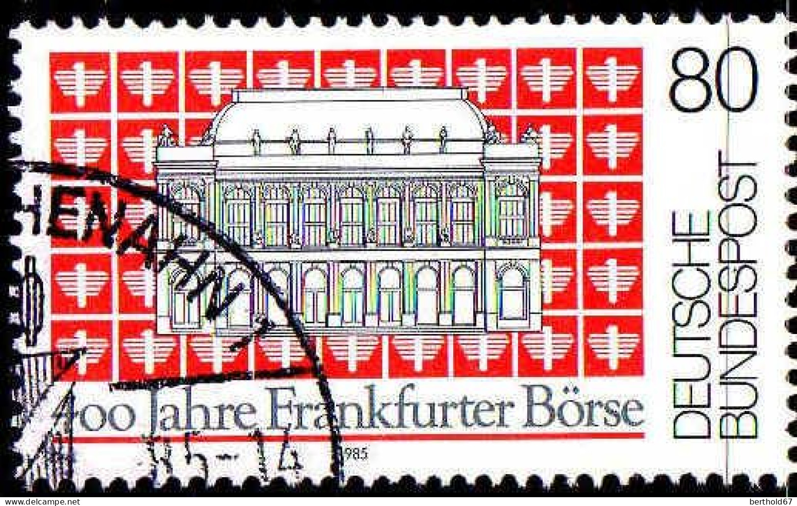 RFA Poste Obl Yv:1089 Mi:1257 400 Jahre Frankfurter Börse (TB Cachet Rond) - Gebraucht