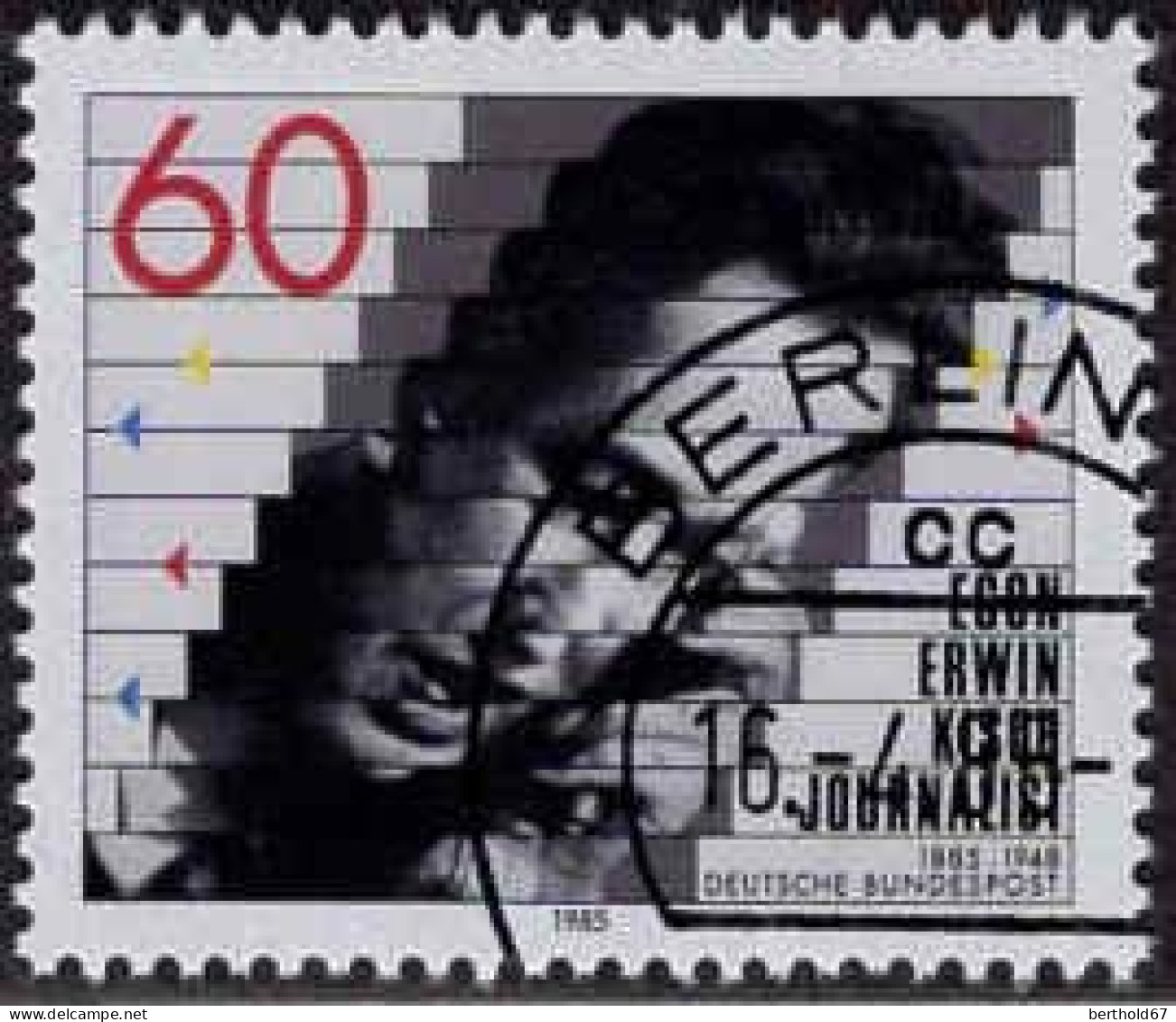 RFA Poste Obl Yv:1078 Mi:1247 Egon Erwin Kirsch Journaliste (TB Cachet Rond) - Used Stamps