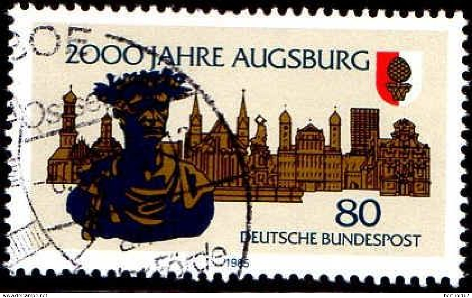 RFA Poste Obl Yv:1066 Mi:1234 2000 Jahre Augsburg (Beau Cachet Rond) - Gebraucht