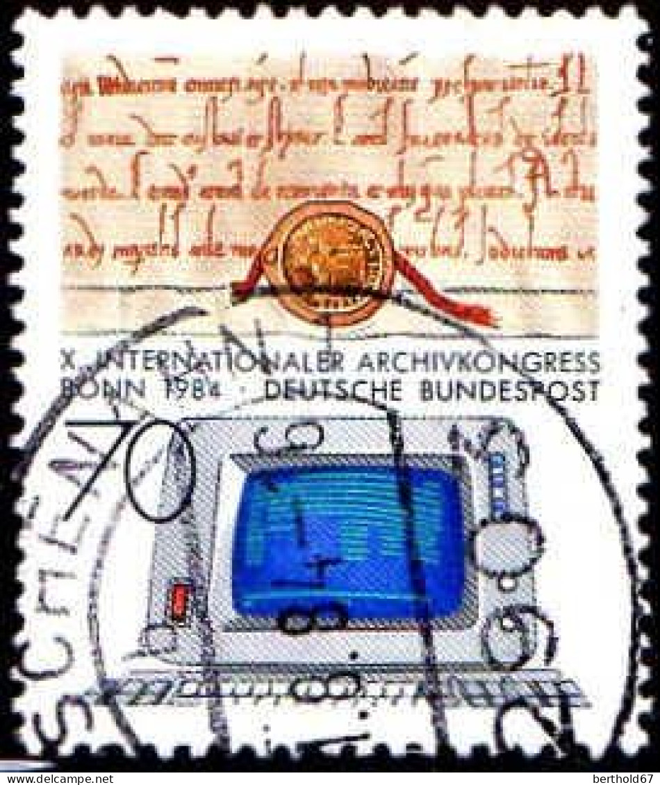 RFA Poste Obl Yv:1053 Mi:1224 10.Internationaler Archivenkongress Bonn (TB Cachet Rond) - Gebraucht