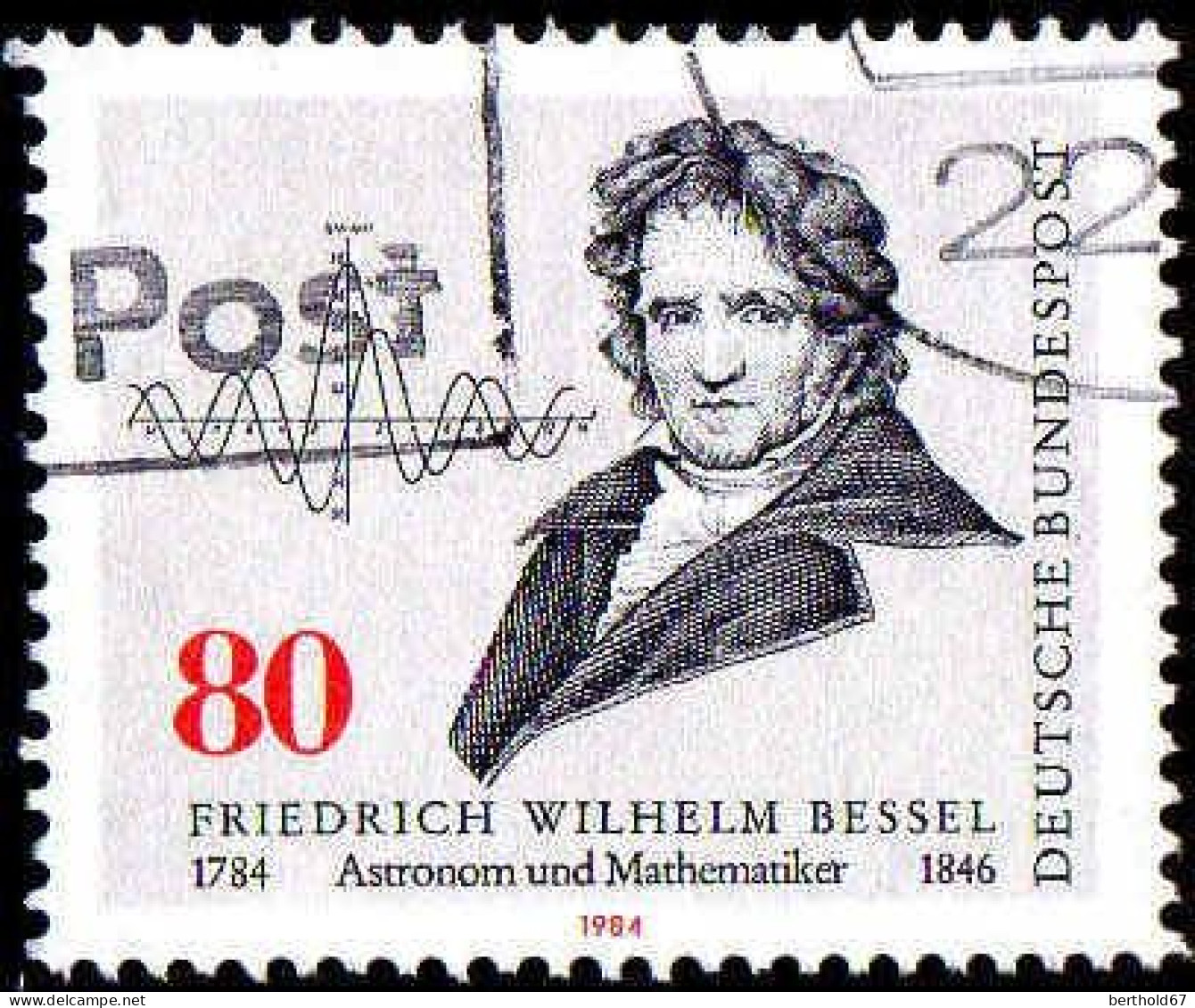 RFA Poste Obl Yv:1048 Mi:1219 Friedrich Wilhelm Bessel Astronom & Mathematiker (Beau Cachet Rond) - Used Stamps