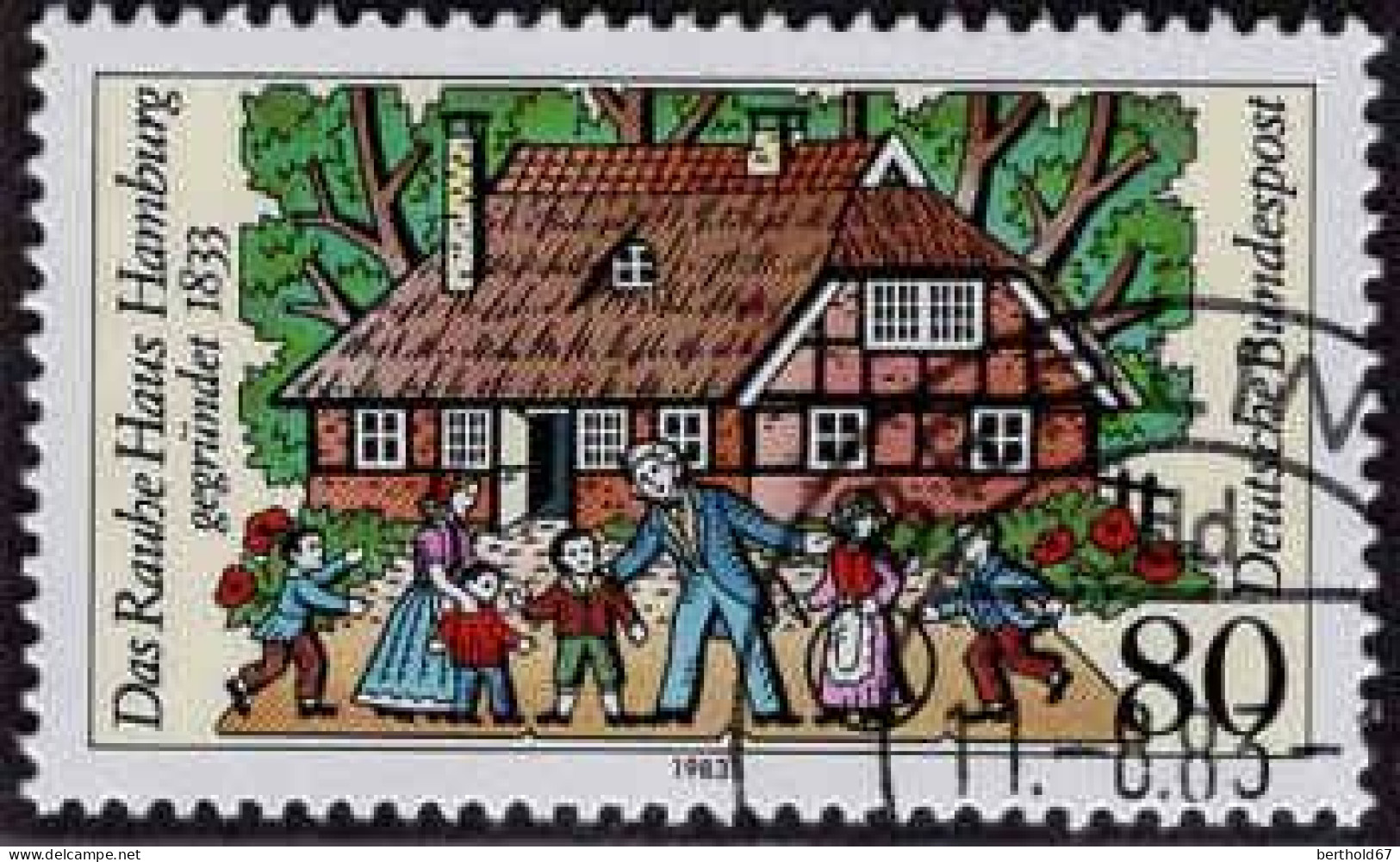 RFA Poste Obl Yv:1018 Mi:1186 Das Rauhe Haus Hamburg (TB Cachet Rond) - Used Stamps