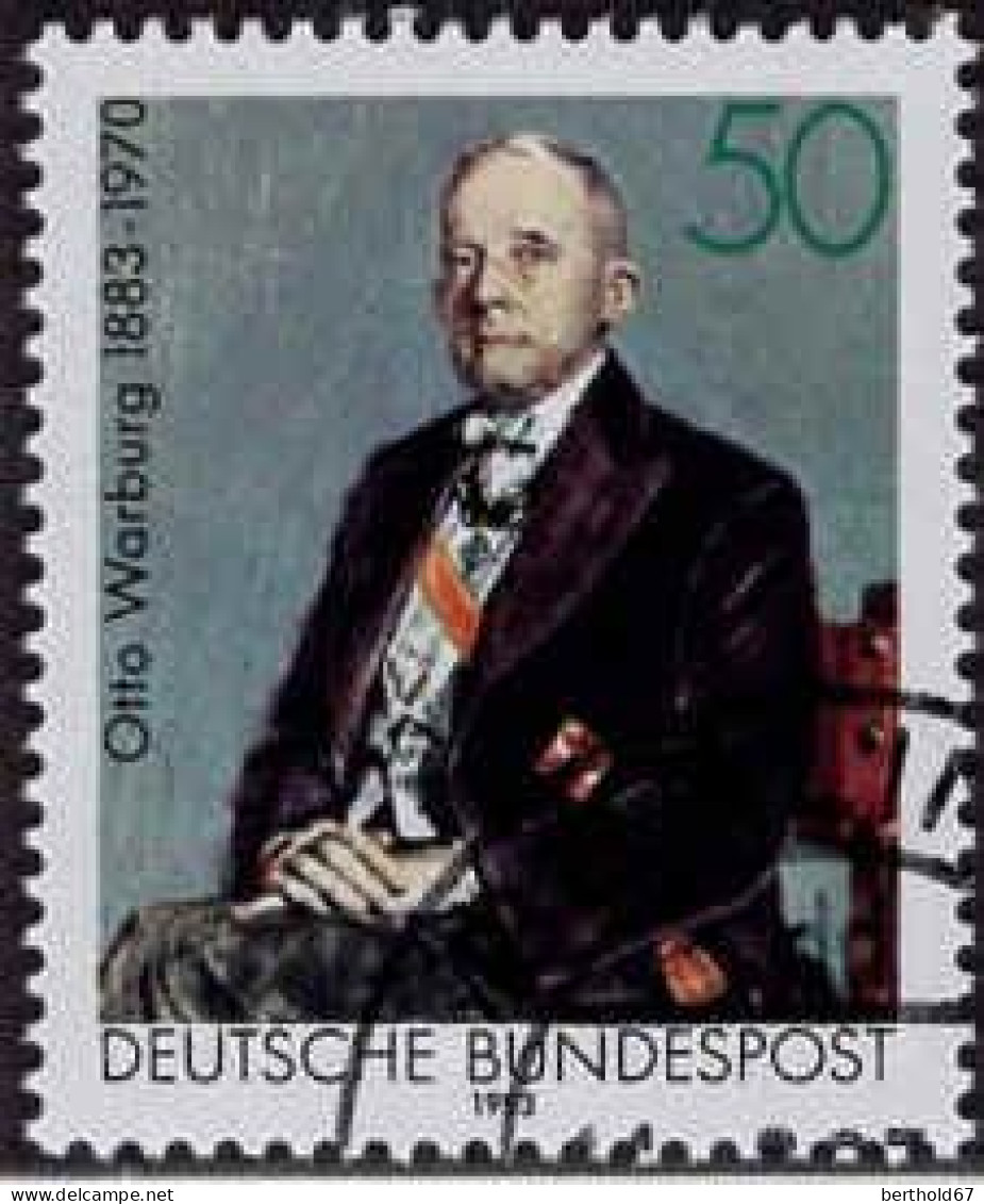 RFA Poste Obl Yv:1016 Mi:1184 Otto Warburg Biochimiste Prix Nobel (TB Cachet Rond) - Used Stamps