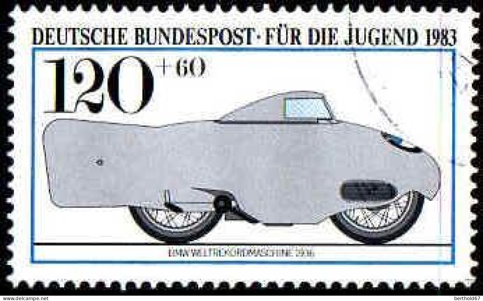 RFA Poste Obl Yv:1003 Mi:1171 Für Die Jugend BMW Weltrekordmaschine 1936 (cachet Rond) - Gebraucht