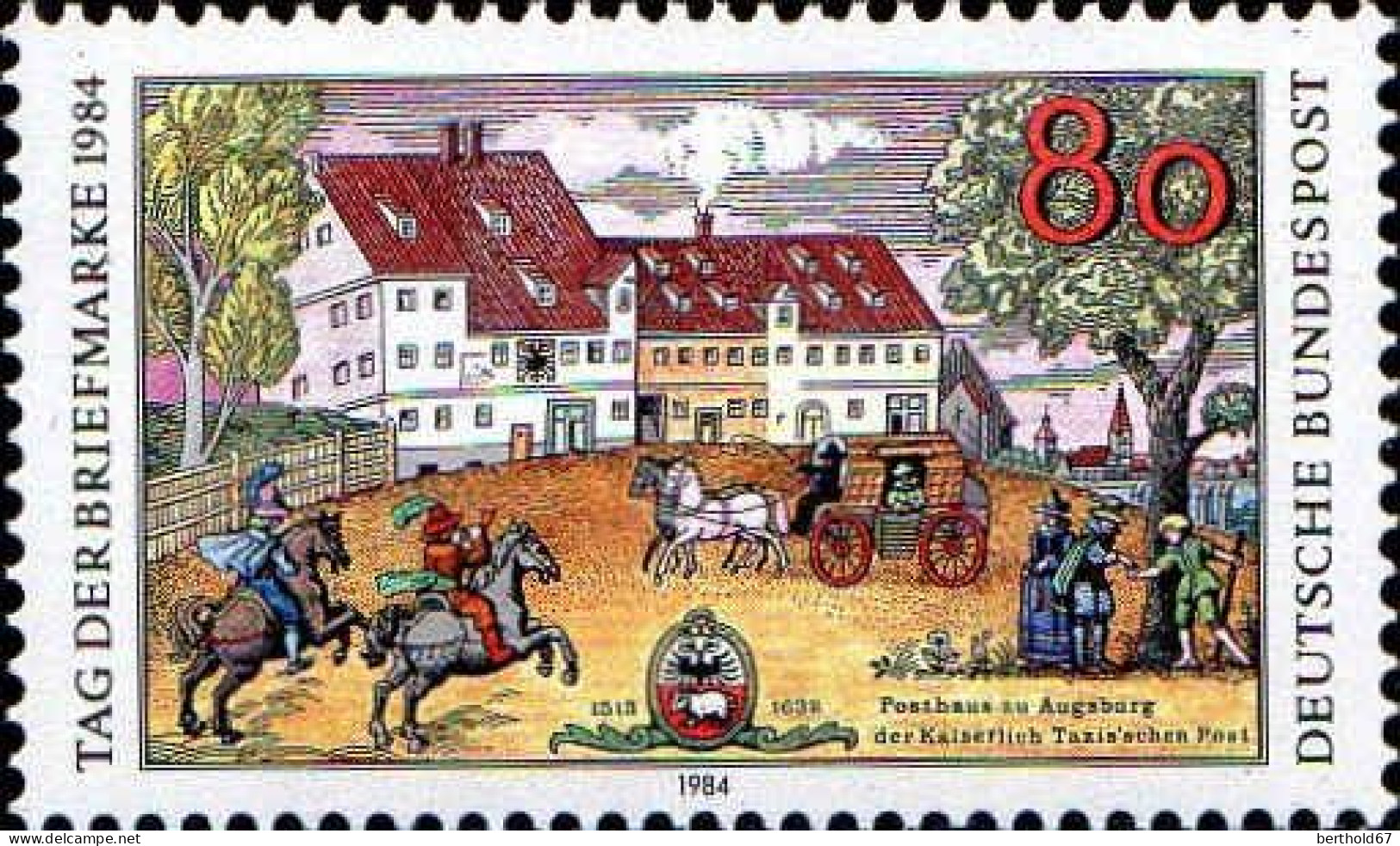 RFA Poste N** Yv:1057 Mi:1229 Tag Der Briefmarke Posthaus Zu Augsburg… - Unused Stamps