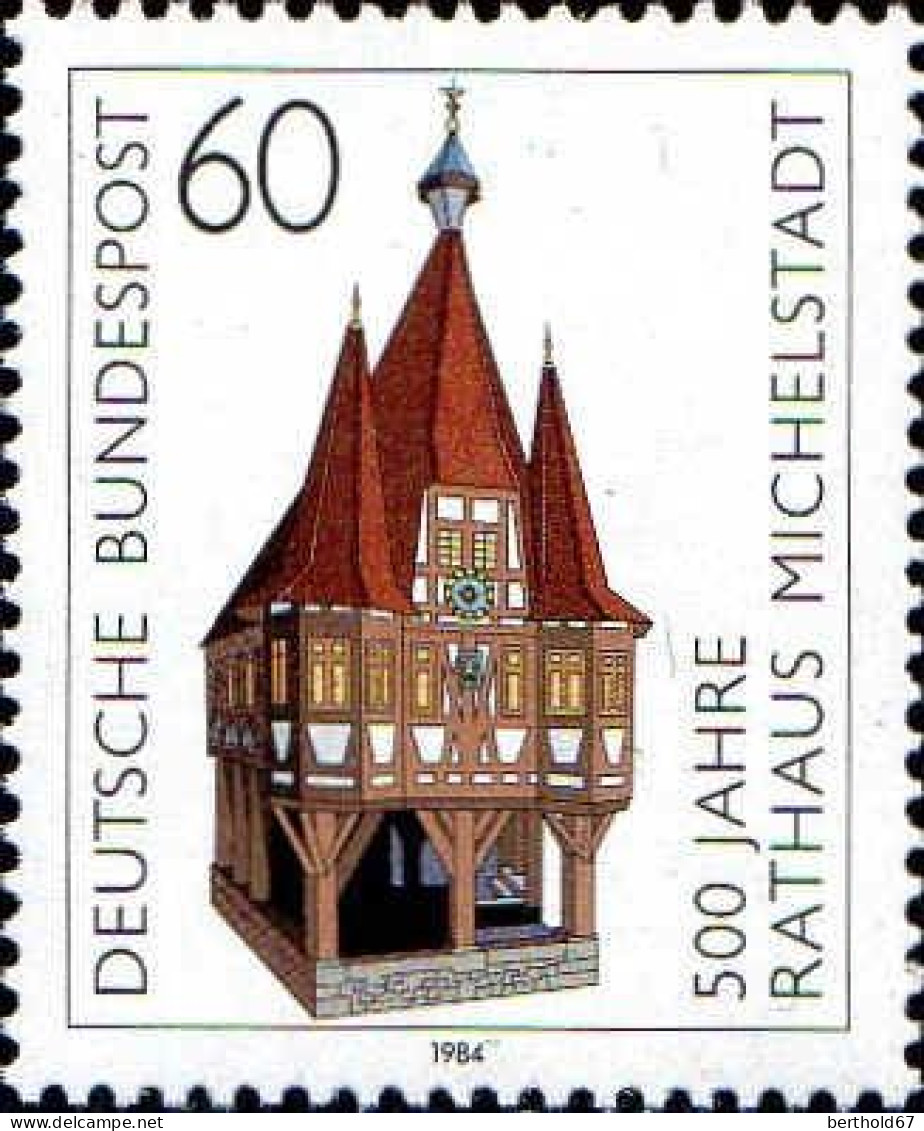 RFA Poste N** Yv:1032 Mi:1200 500 Jahre Rathaus Michelstadt - Neufs
