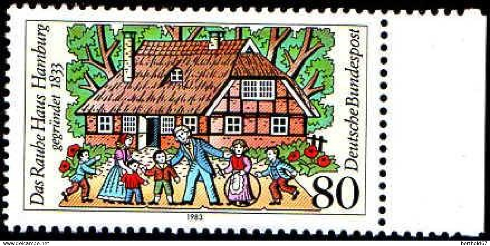 RFA Poste N** Yv:1018 Mi:1186 Das Raube Haus Hamburg (Bord De Feuille) - Unused Stamps