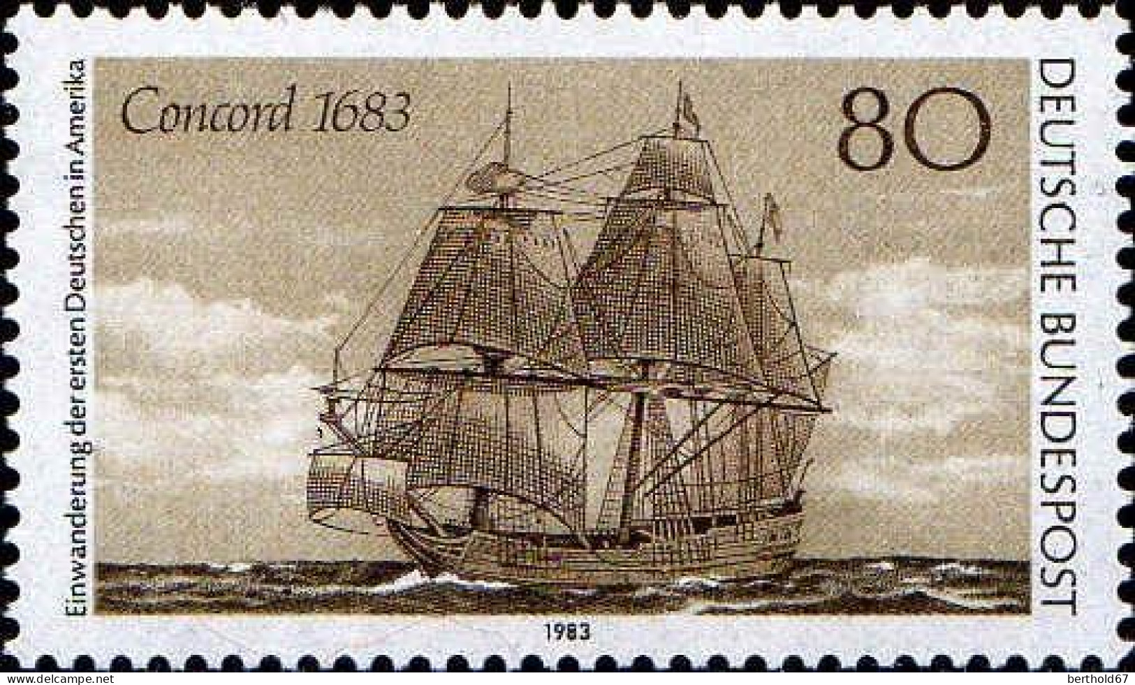 RFA Poste N** Yv:1012 Mi:1180 Einwanderung Der 1.Deutschen In Amerika - Unused Stamps