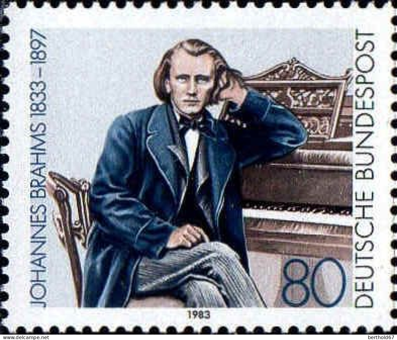 RFA Poste N** Yv:1009 Mi:1177 Johannes Brahms Compositeur - Unused Stamps