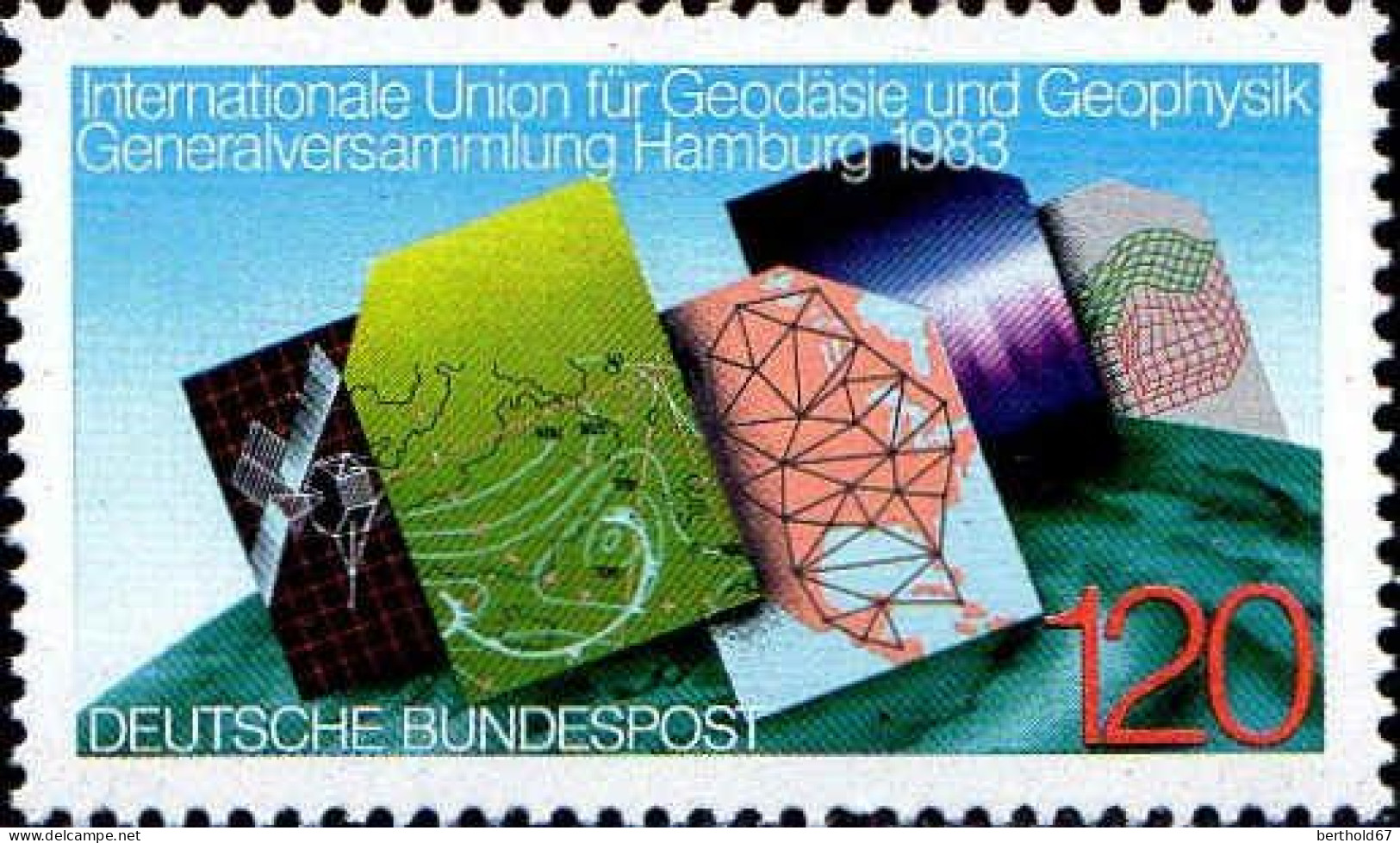 RFA Poste N* Yv:1019 Mi:1187 Union Für Geodäsie Und Geophysik (défaut Gomme) - Unused Stamps