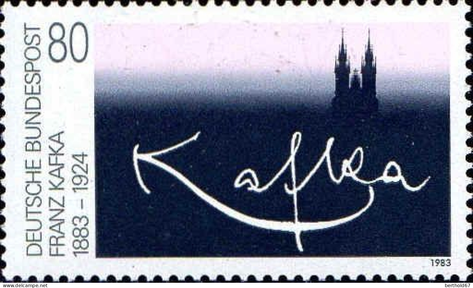 RFA Poste N* Yv:1010 Mi:1178 Franz Kafka 1883-1924 (sans Gomme) - Unused Stamps