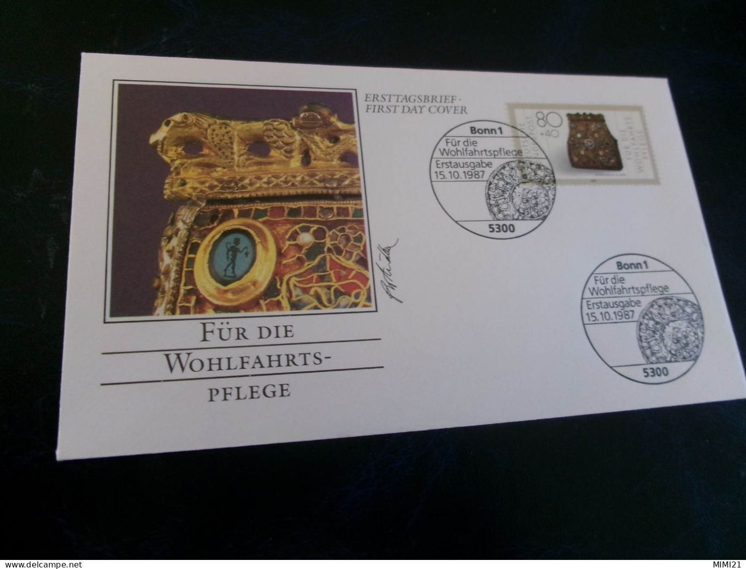 BELLE ENVELOPPE 1ER JOUR FDC "FUR DIE WOHLFAHRTS-PFLEGE" ..CACHET BONN 15-10-1987 - 1981-1990