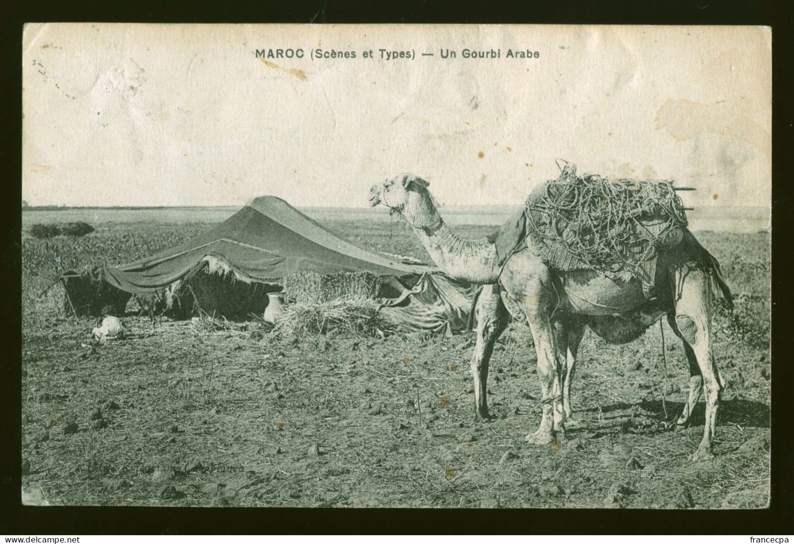 1085 - MAROC - SCENES ET TYPES - Un Gourbi Arabe - Autres & Non Classés