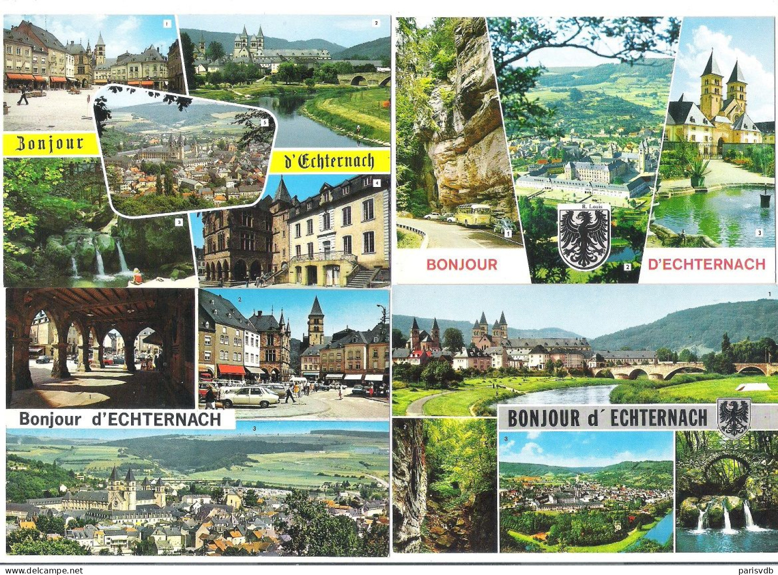 LUXEMBOURG -  BONJOUR D' ECHTERNACH  - 4 CPA  (L 078) - Echternach