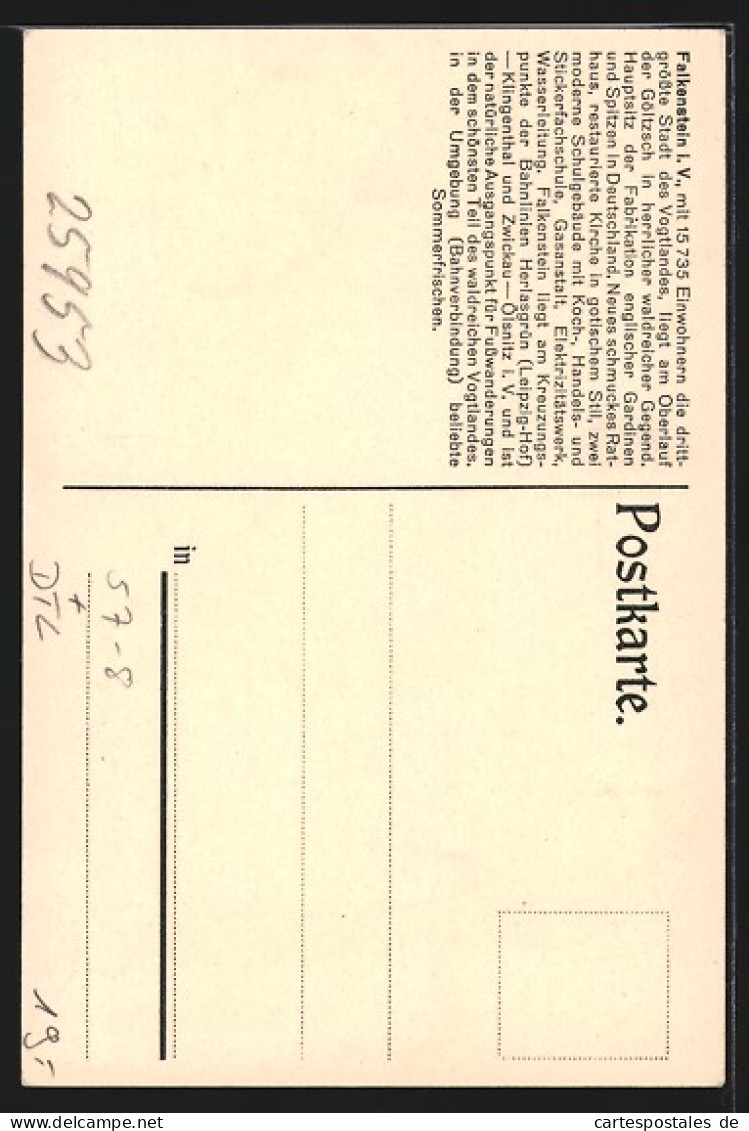 Künstler-AK Falkenstein I. V., Margaritentag 1911, Bauernhaus Im Kranz Mit Spruch  - Other & Unclassified