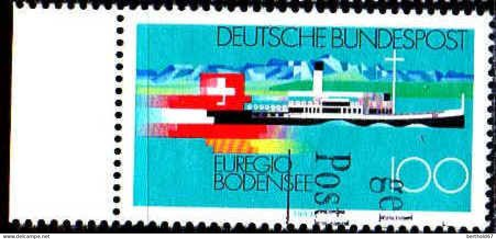 RFA Poste Obl Yv:1509 Mi:1678 Euregio Bodensee Bord De Feuille (Belle Obl.mécanique) - Oblitérés