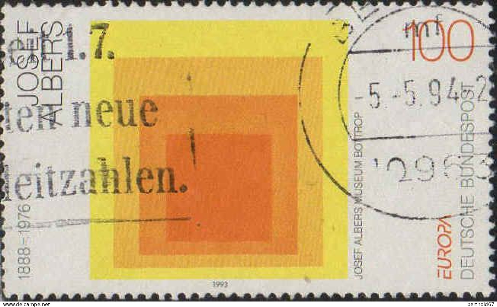 RFA Poste Obl Yv:1505 Mi:1674 Europa Josef Albers (beau Cachet Rond) - Oblitérés
