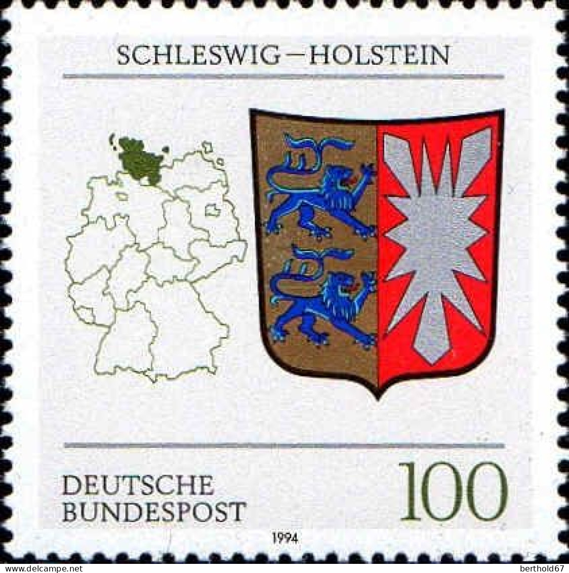 RFA Poste N** Yv:1576 Mi:1715 Schleswig-Holstein Armoiries - Neufs