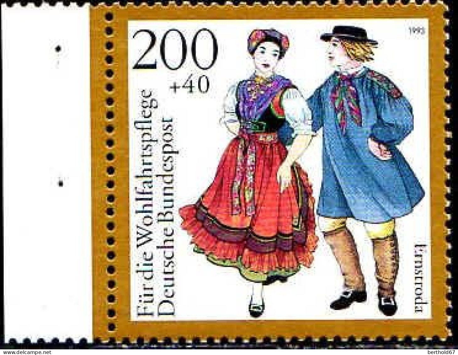 RFA Poste N** Yv:1532 Mi:1700 Wohlfahrtspflege Ernstroda (Bord De Feuille) - Unused Stamps