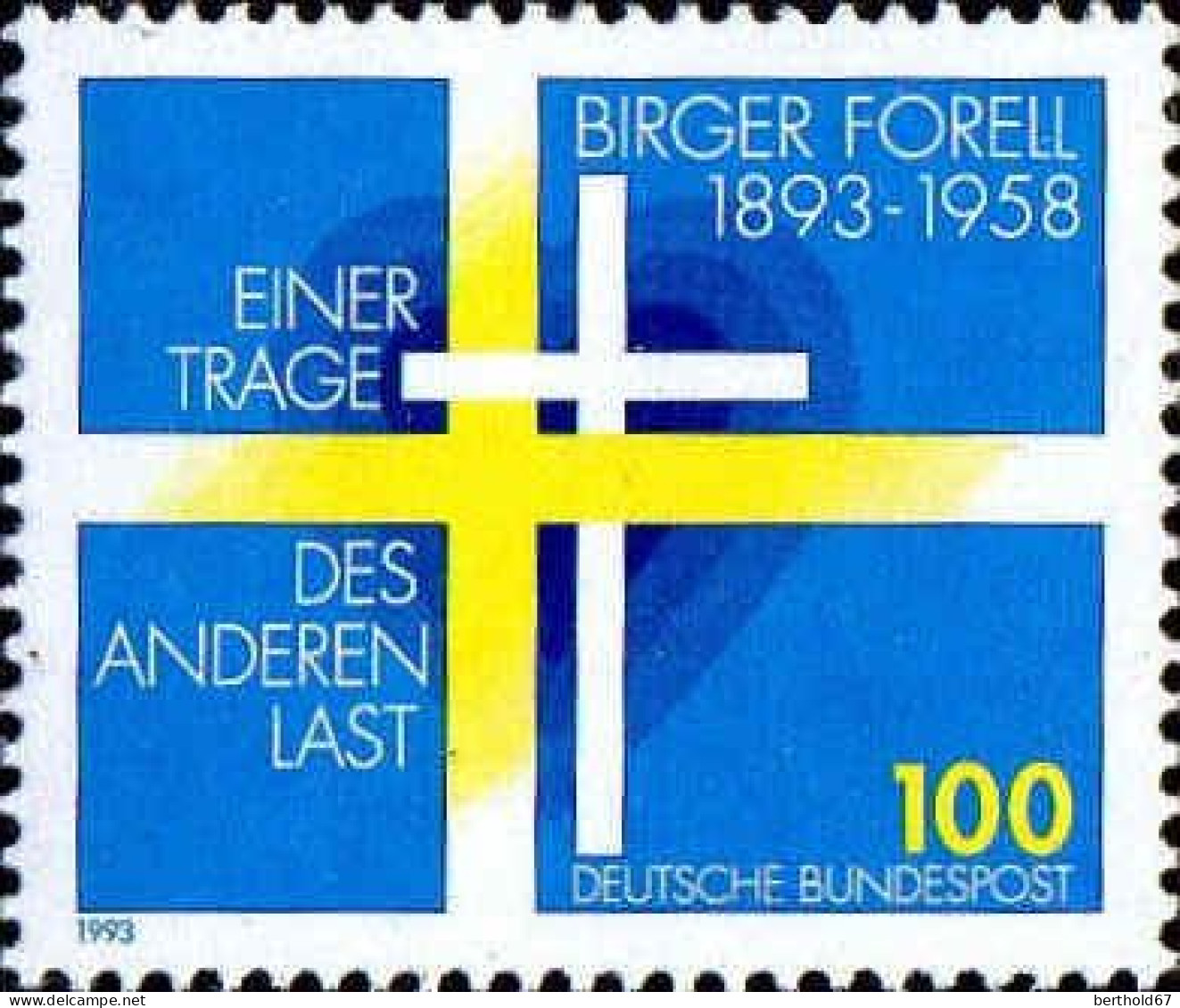 RFA Poste N** Yv:1524 Mi:1693 Birger Forell Théologien - Unused Stamps