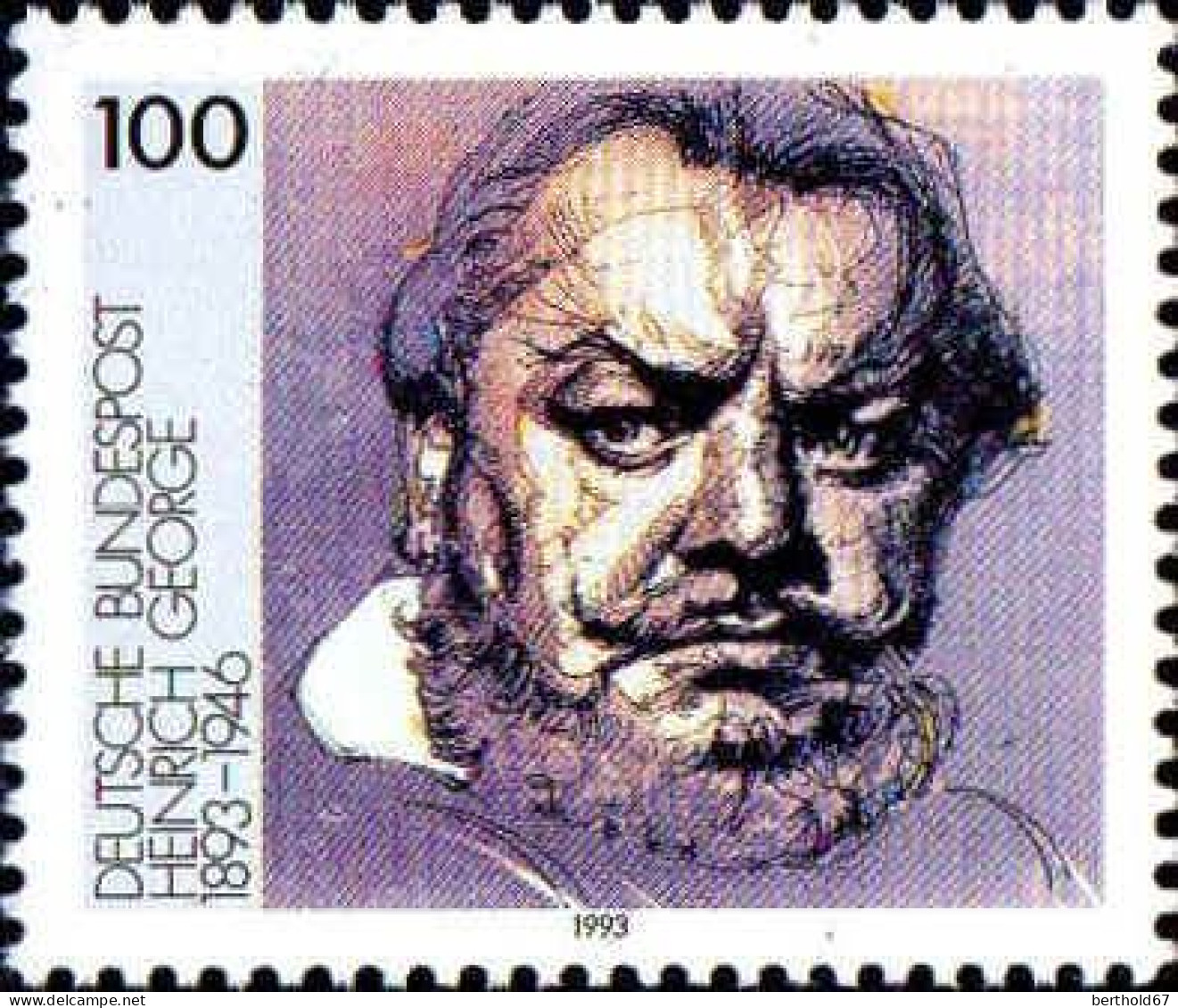 RFA Poste N** Yv:1520 Mi:1689 Heinrich George Acteur - Unused Stamps