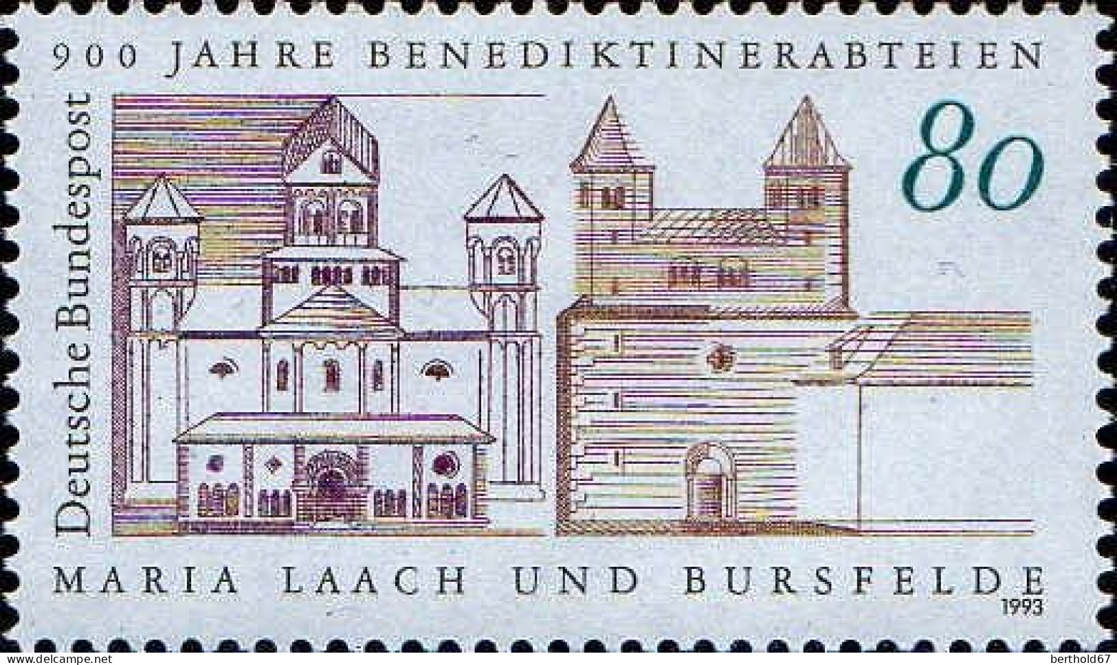 RFA Poste N** Yv:1502 Mi:1671 Benediktierabteien Maria Laach & Bursfeld - Unused Stamps