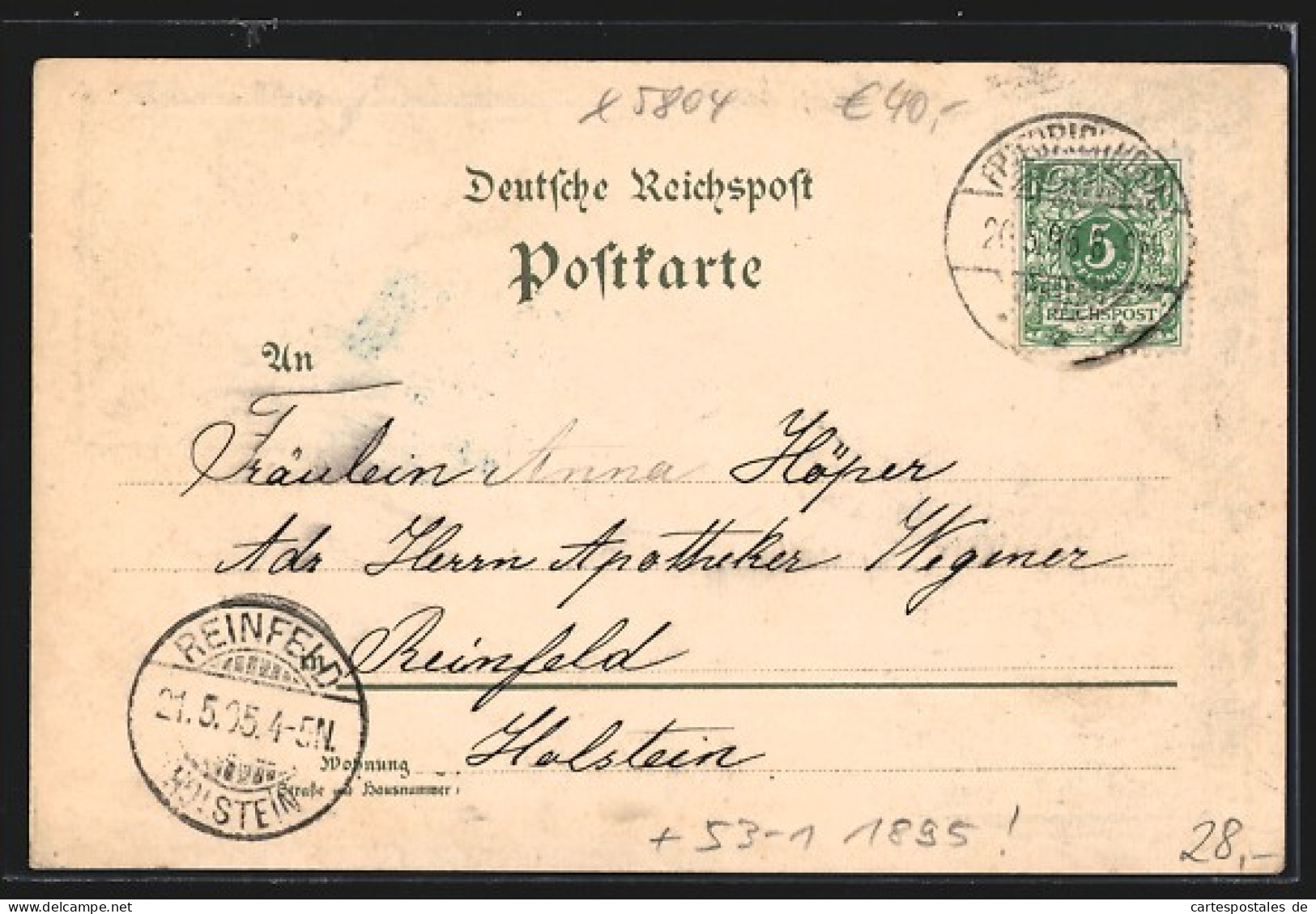 Vorläufer-Lithographie Friedrichroda, 1895, Gasthof Reinhardtsbrunn, Bahnhof, Klostermühle, Kurhaus  - Friedrichroda