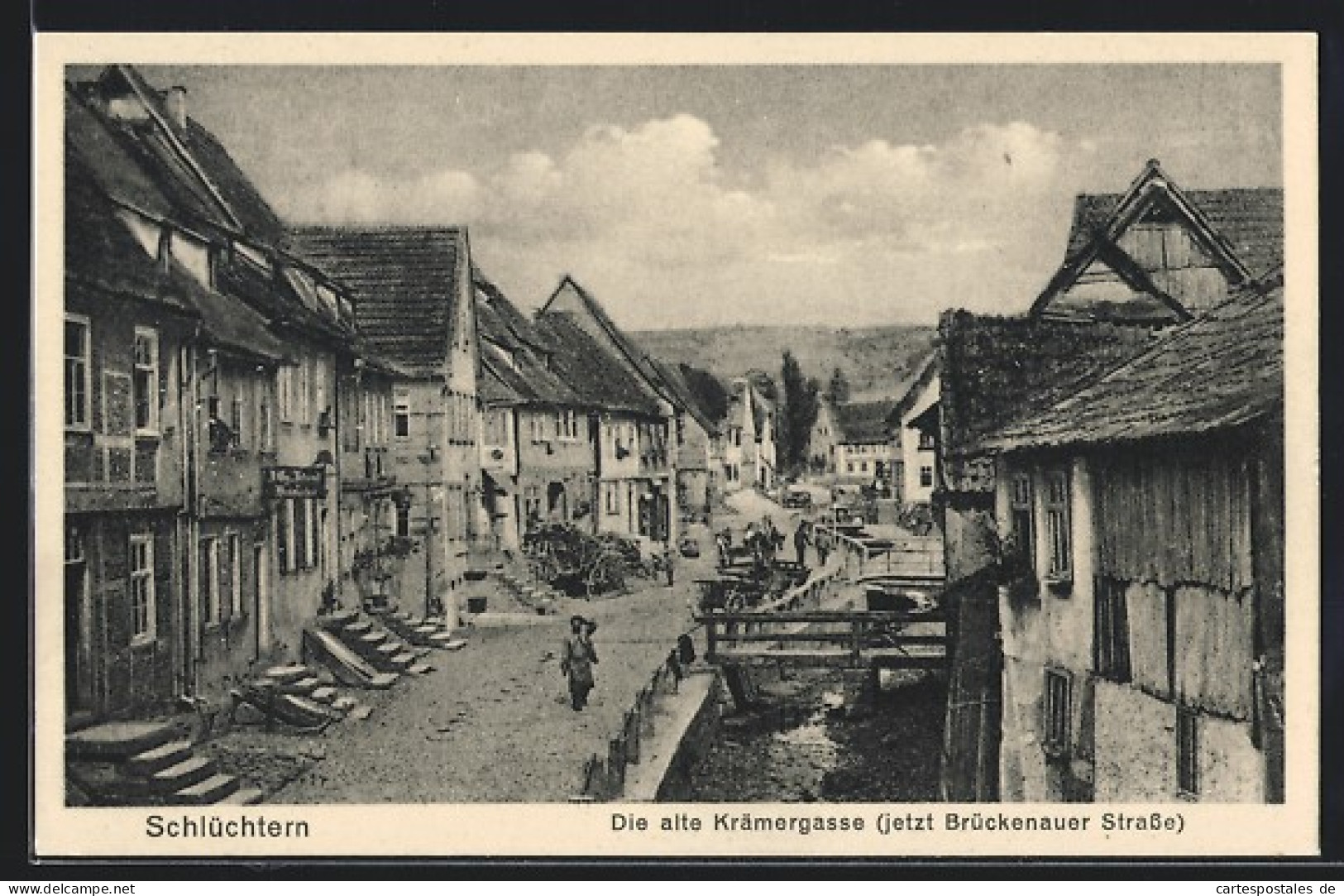 AK Schlüchtern, Alte Krämergasse (jetzt Brückenauer Strasse)  - Schluechtern