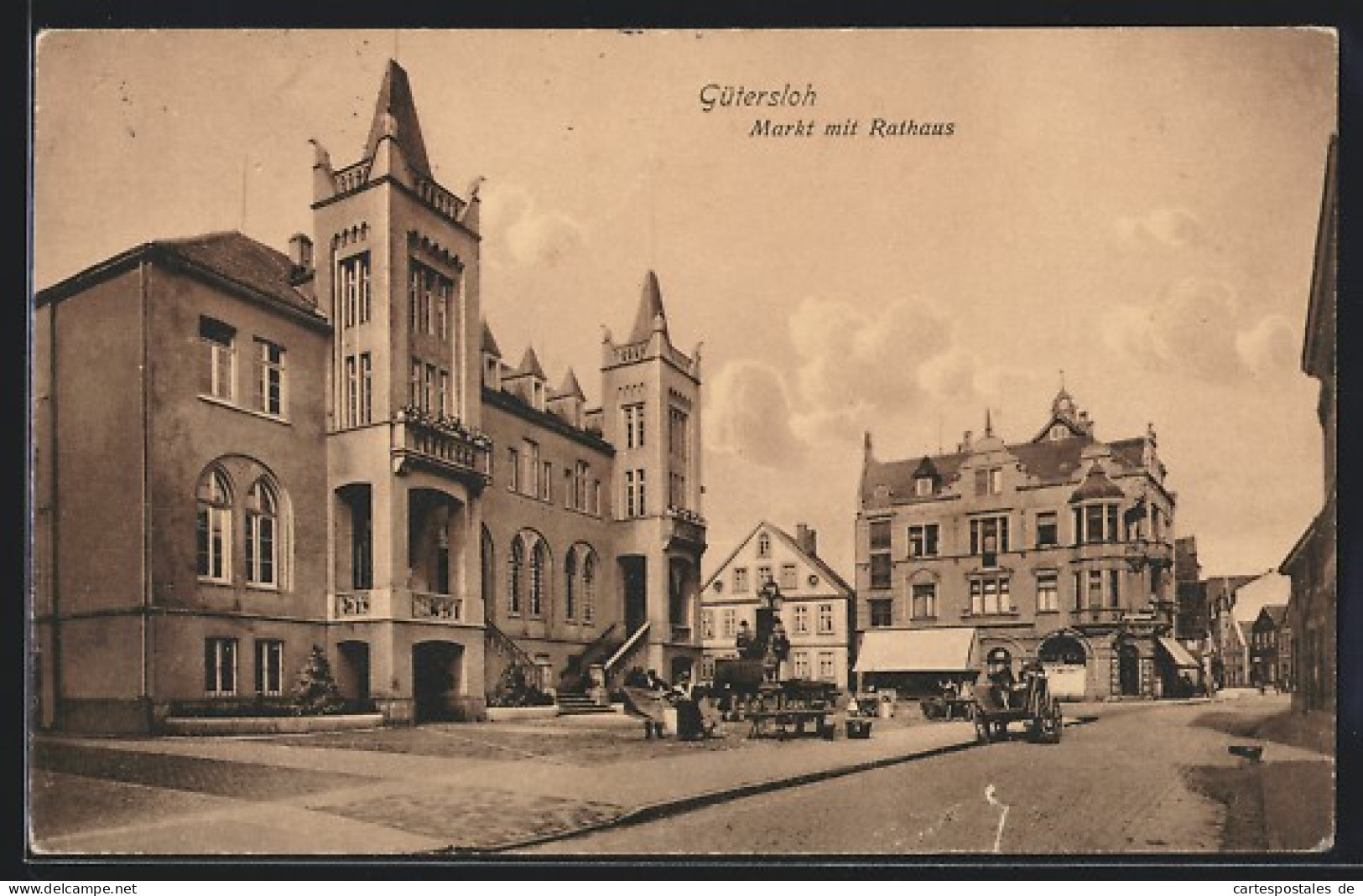 AK Gütersloh, Markt Mit Rathaus  - Guetersloh