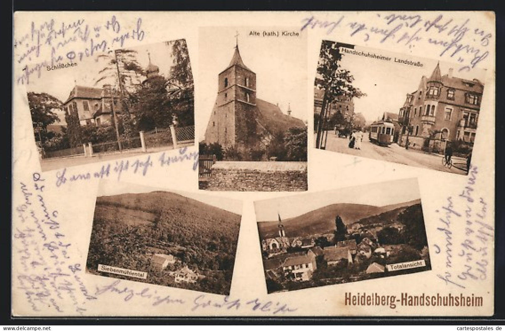 AK Heidelberg-Handschuhsheim, Strassenbahn Auf Der Handschuhsheimer Landstrasse  - Heidelberg
