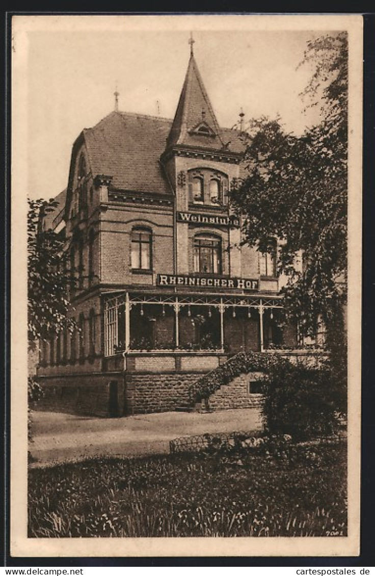 AK St. Goarshausen A. Rhein, Gasthaus Weinstube Rheinischer Hof Von Felix Menges  - St. Goar