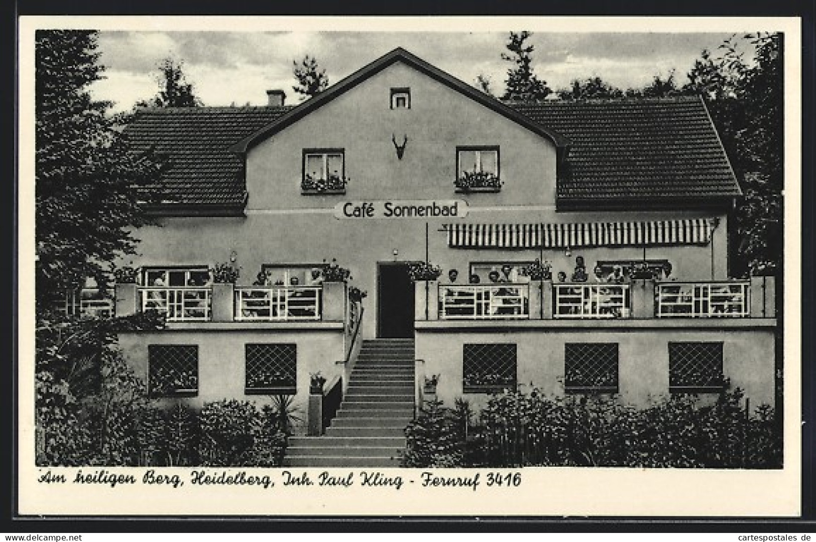 AK Heidelberg, Cafe Sonnenbad Am Heiligen Berg Von Paul Kling  - Heidelberg