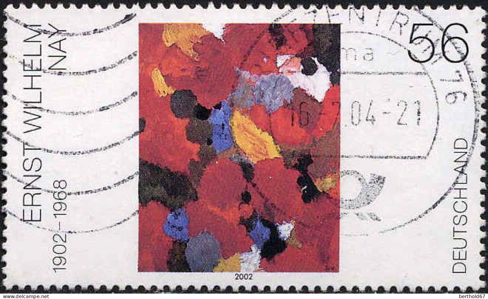 RFA Poste Obl Yv:2095 Mi:2267 Ernst Wilhelm Nay 1902-1968 (TB Cachet Rond) - Oblitérés